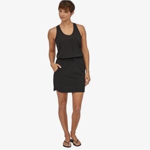 Patagonia Womens Fleetwith Black Tank Dress Hiking Golf Travel Outdoor Athletic